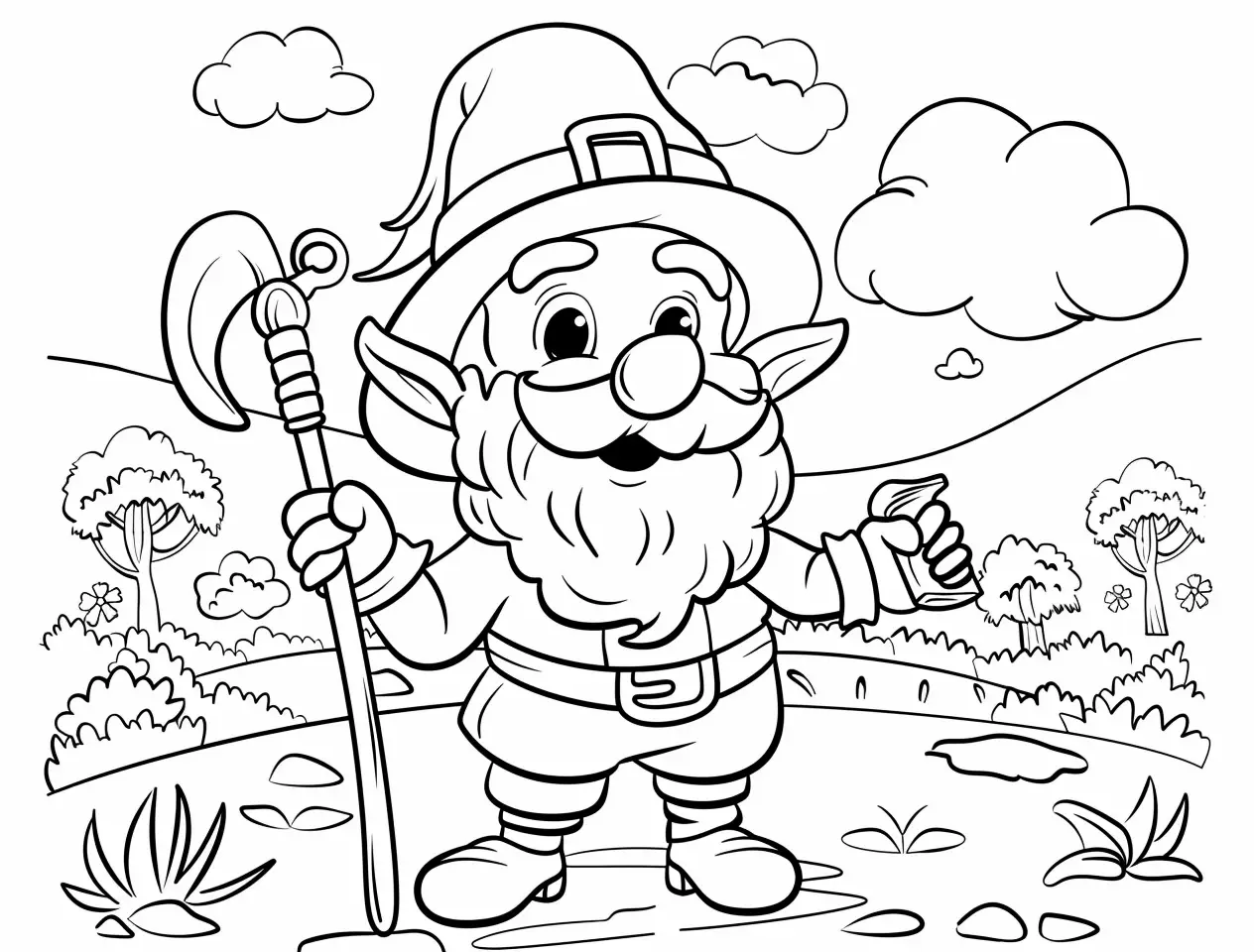 Leprechaun coloring page