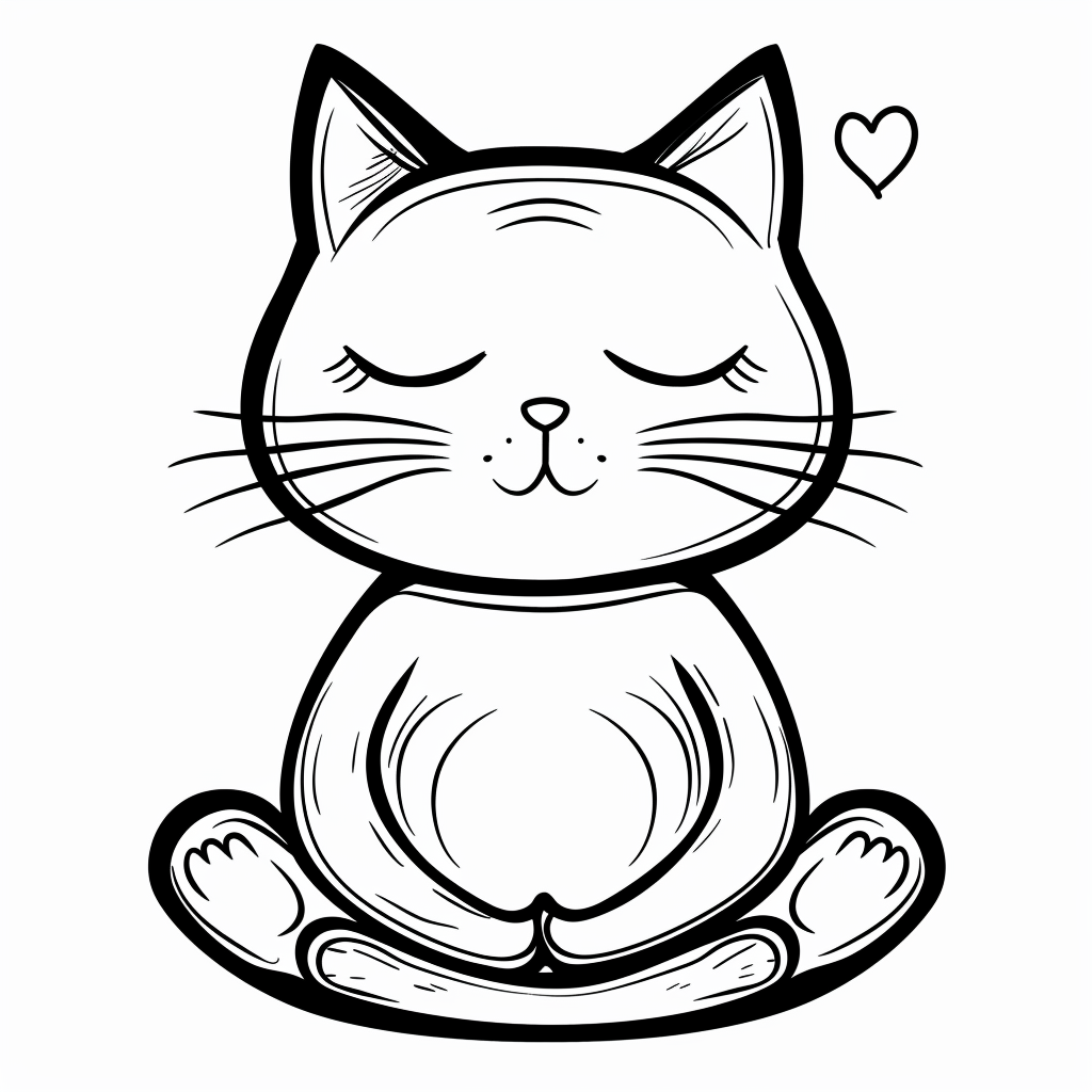 Kitten Meditating