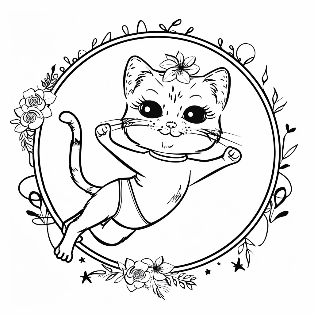 Kitten doing Gymnastics
