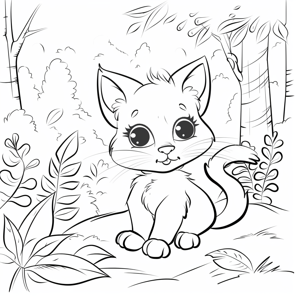 Kitten in the Woods