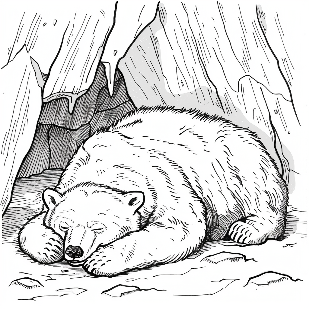 Polar Bear Hibernating