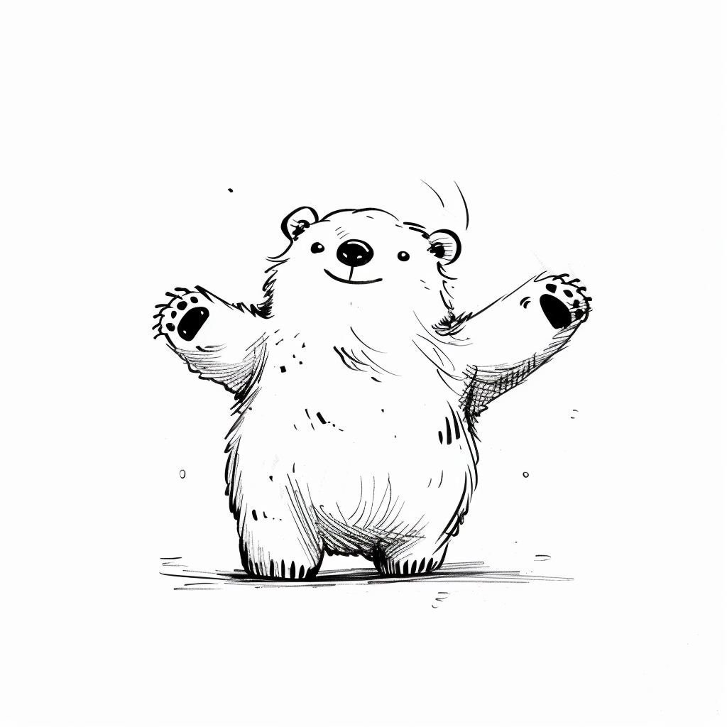 Baby Polar Bear Stretching