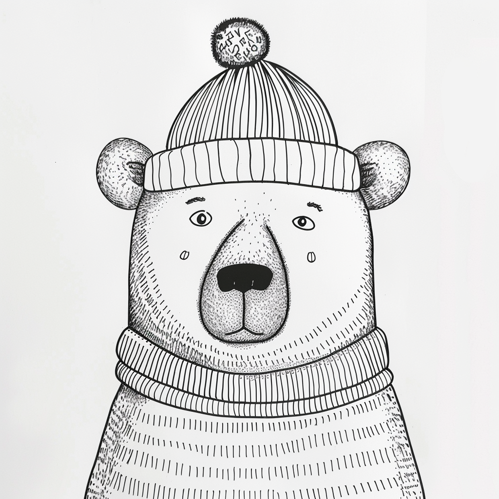 Polar Bear Wearing a Hat
