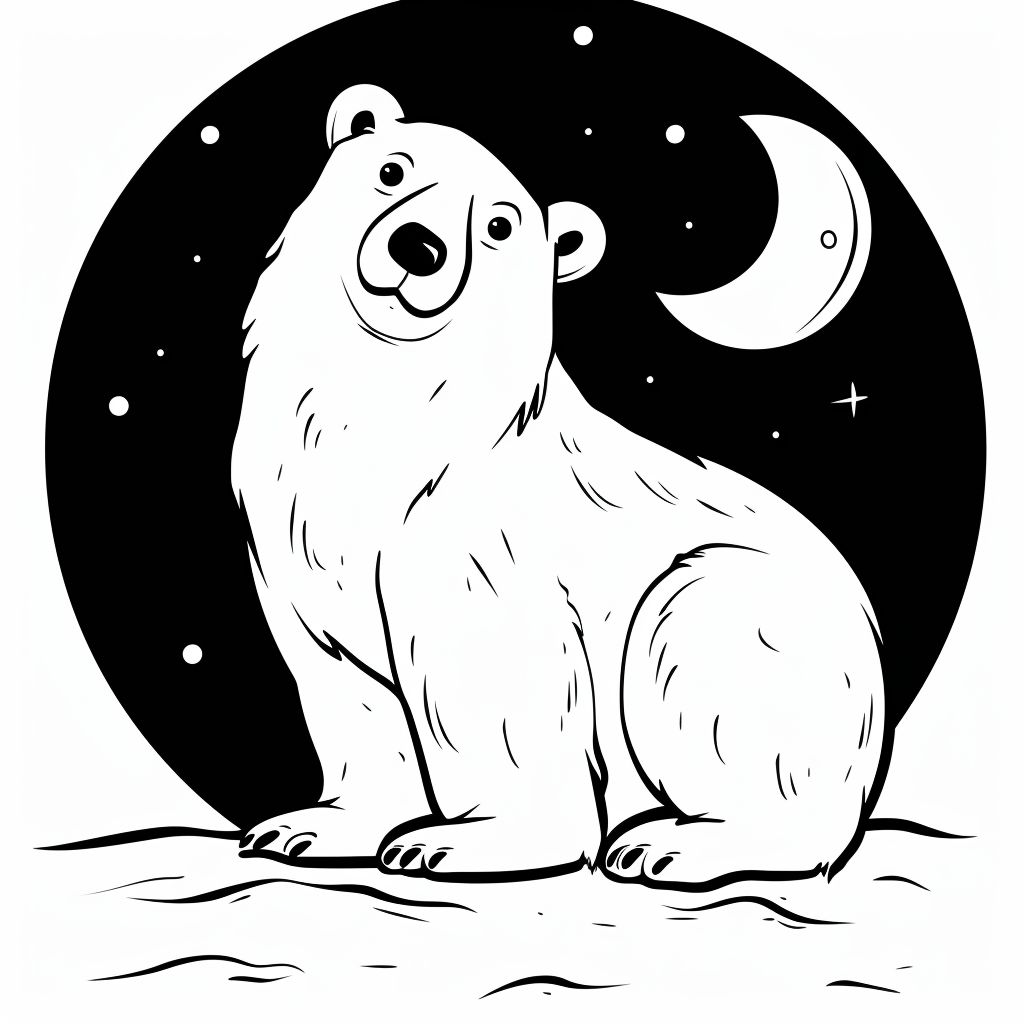 Polar Bear at Night