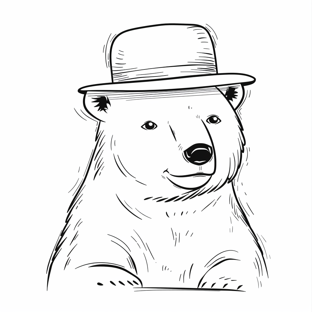 Polar Bear wearing a Fedora