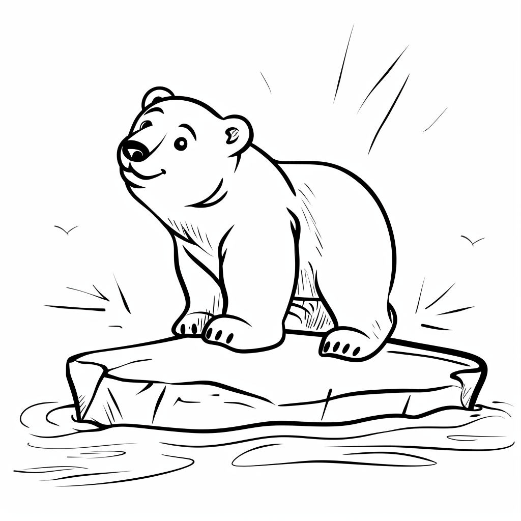 Baby Polar Bear on Iceberg