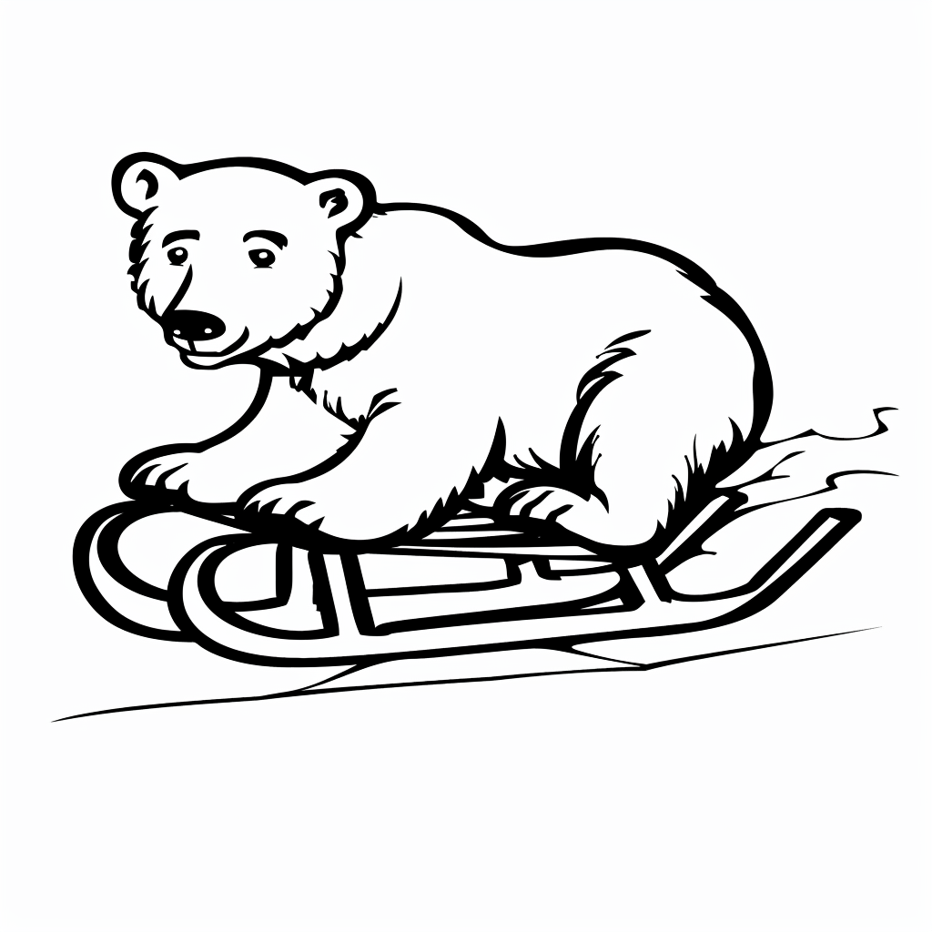 Polar Bear on a Sled