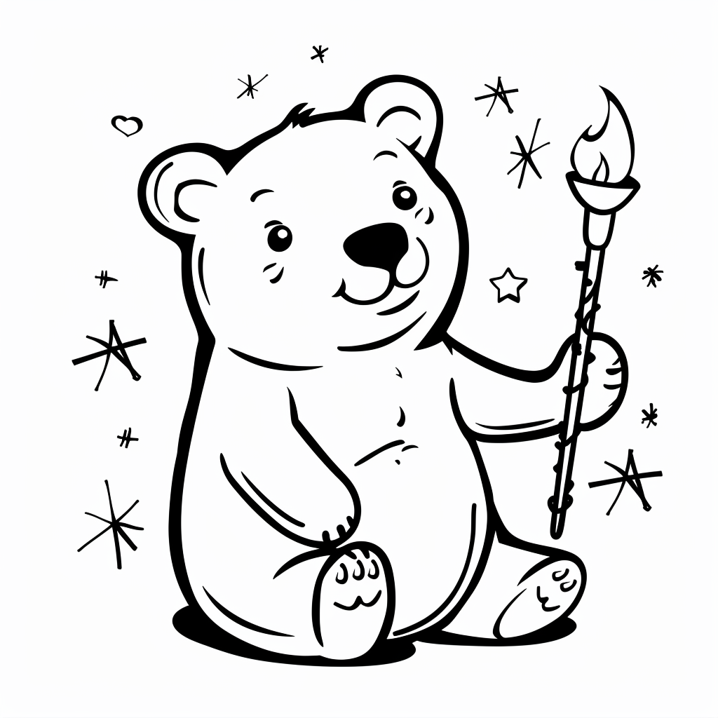 Polar Bear with Magic Wand