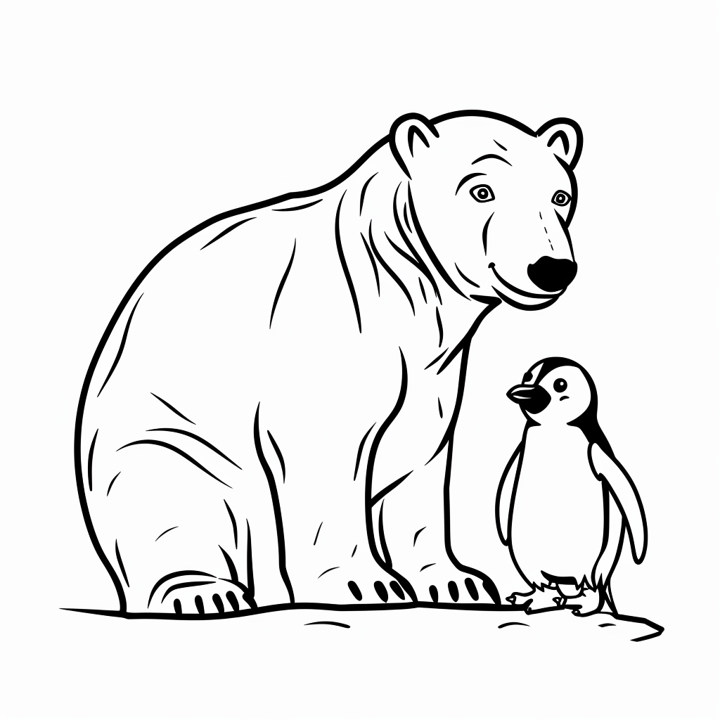 Polar Bear with Penguin