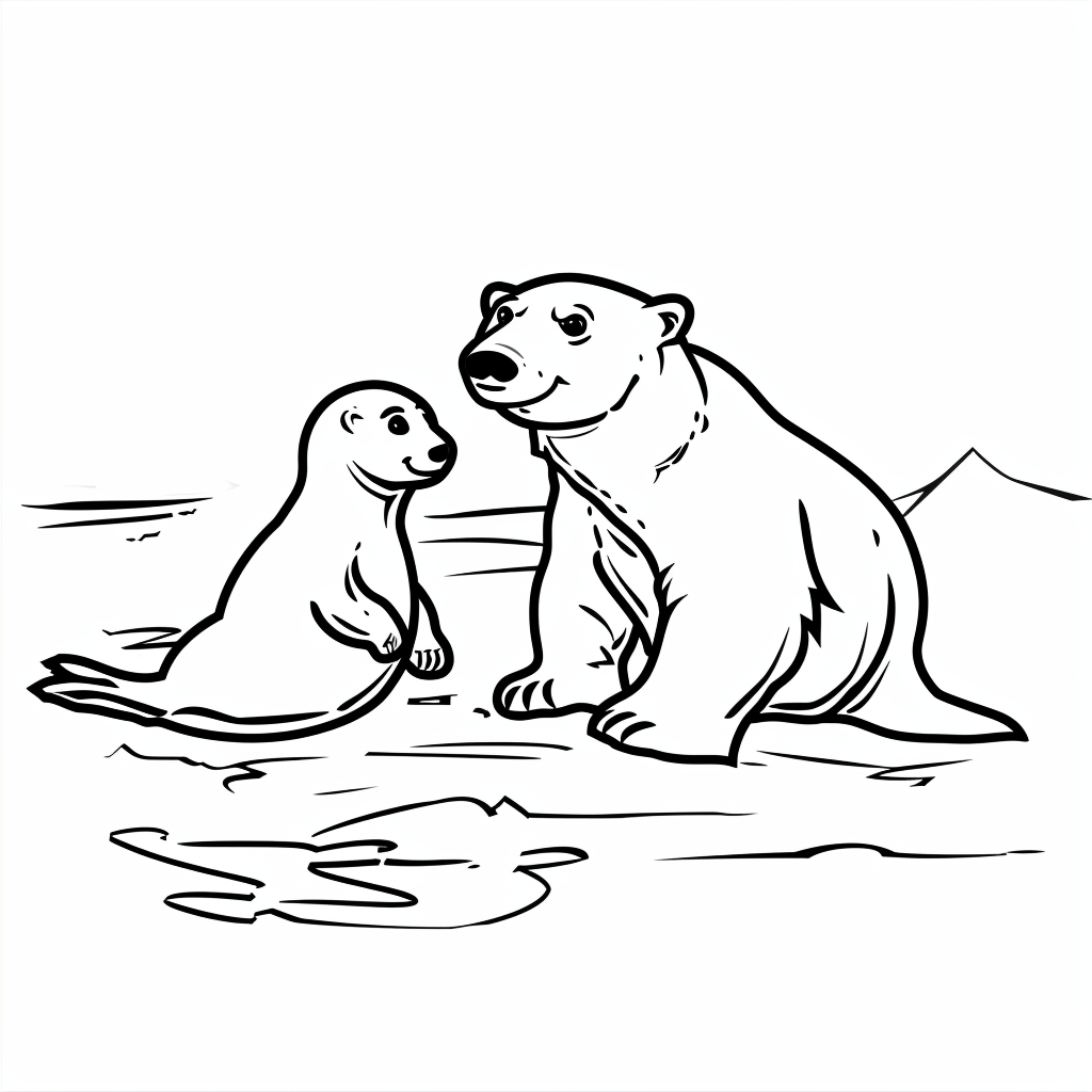 Polar Bear with Seal