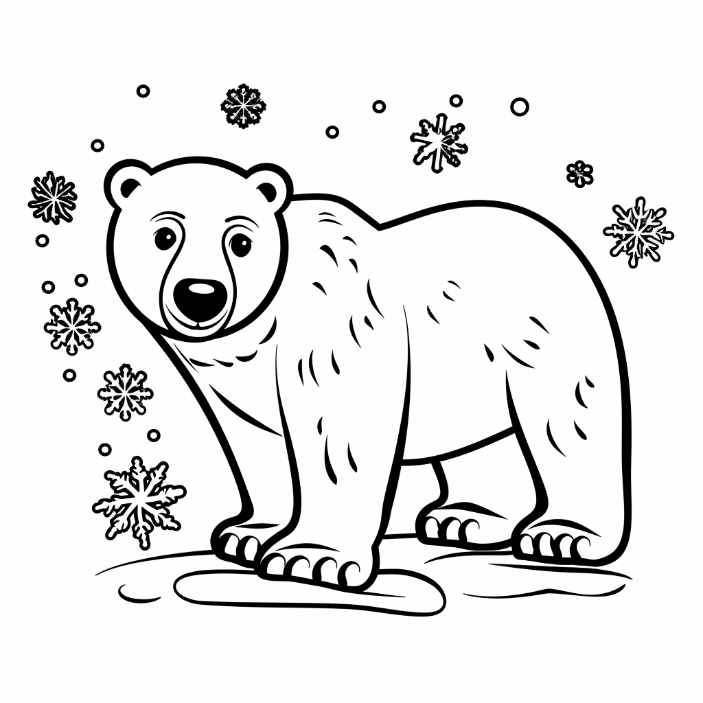 Polar Bear with Snowflake v2