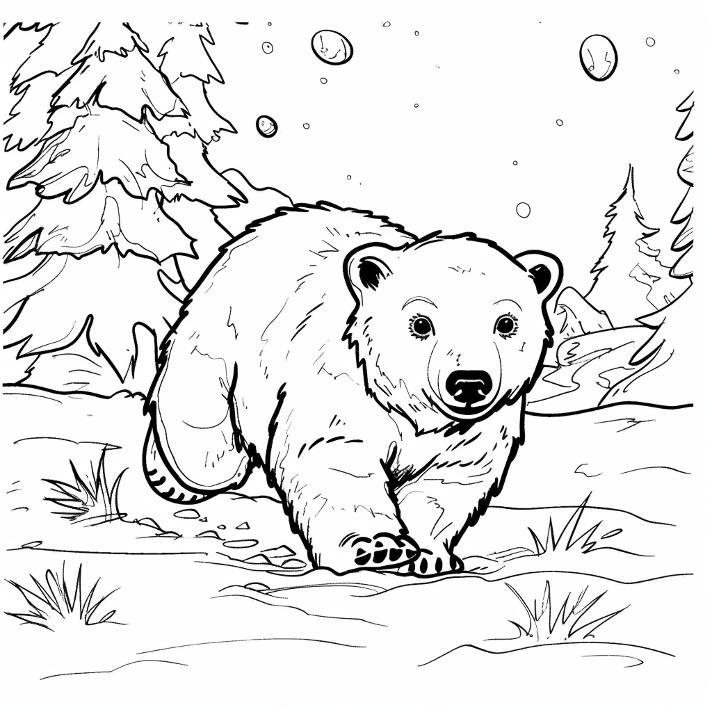polar bear walking
