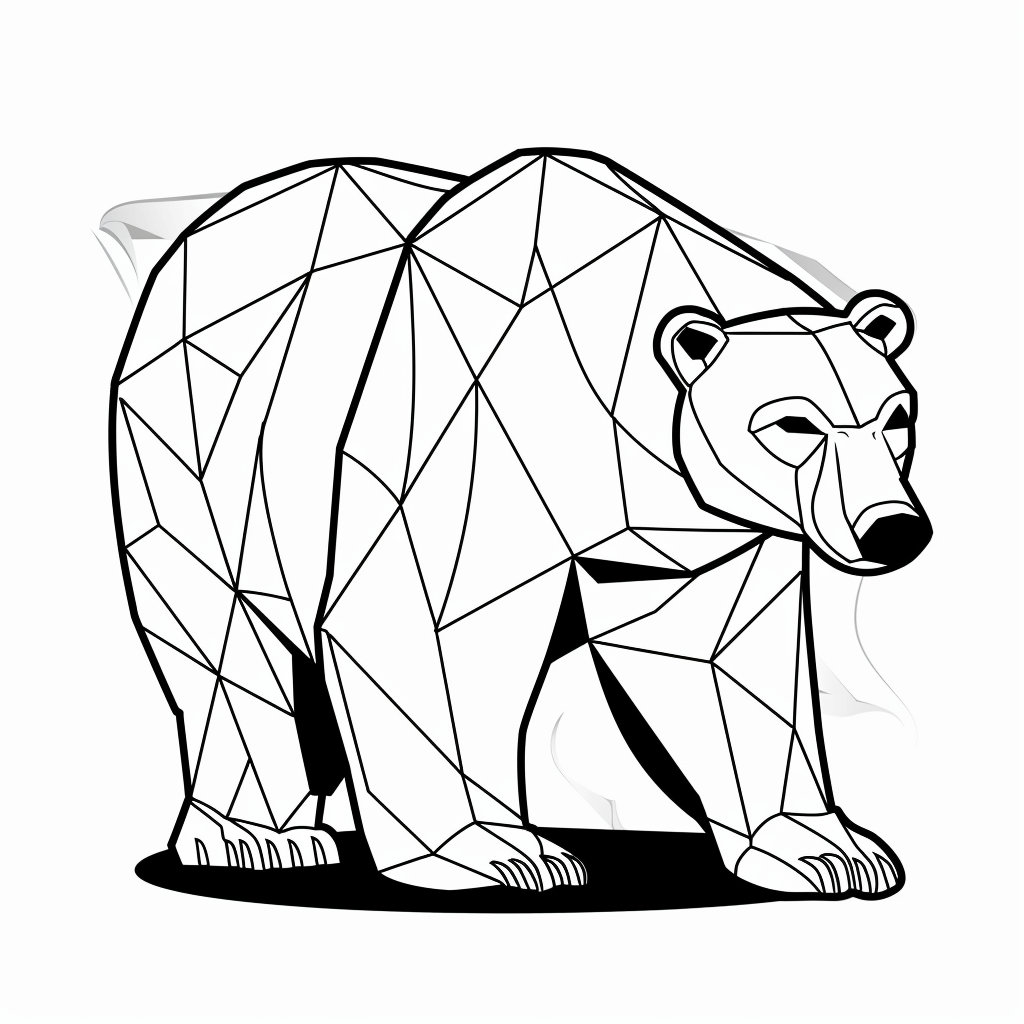 geometric polar bear