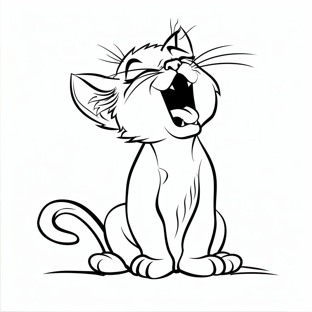 kitten yawning