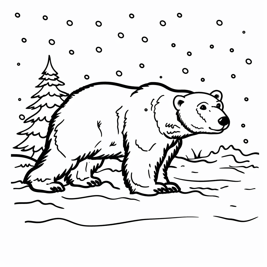 polar bear in the snow