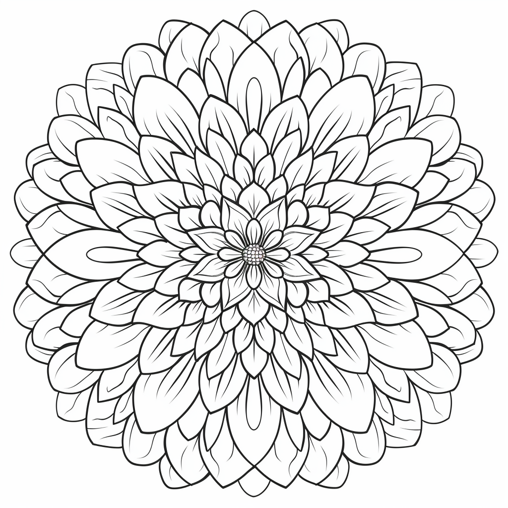Chrysanthemum Flower Mandala