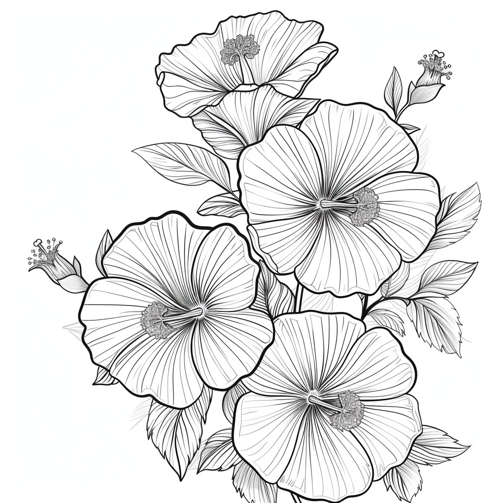 Hibiscus with Anemones