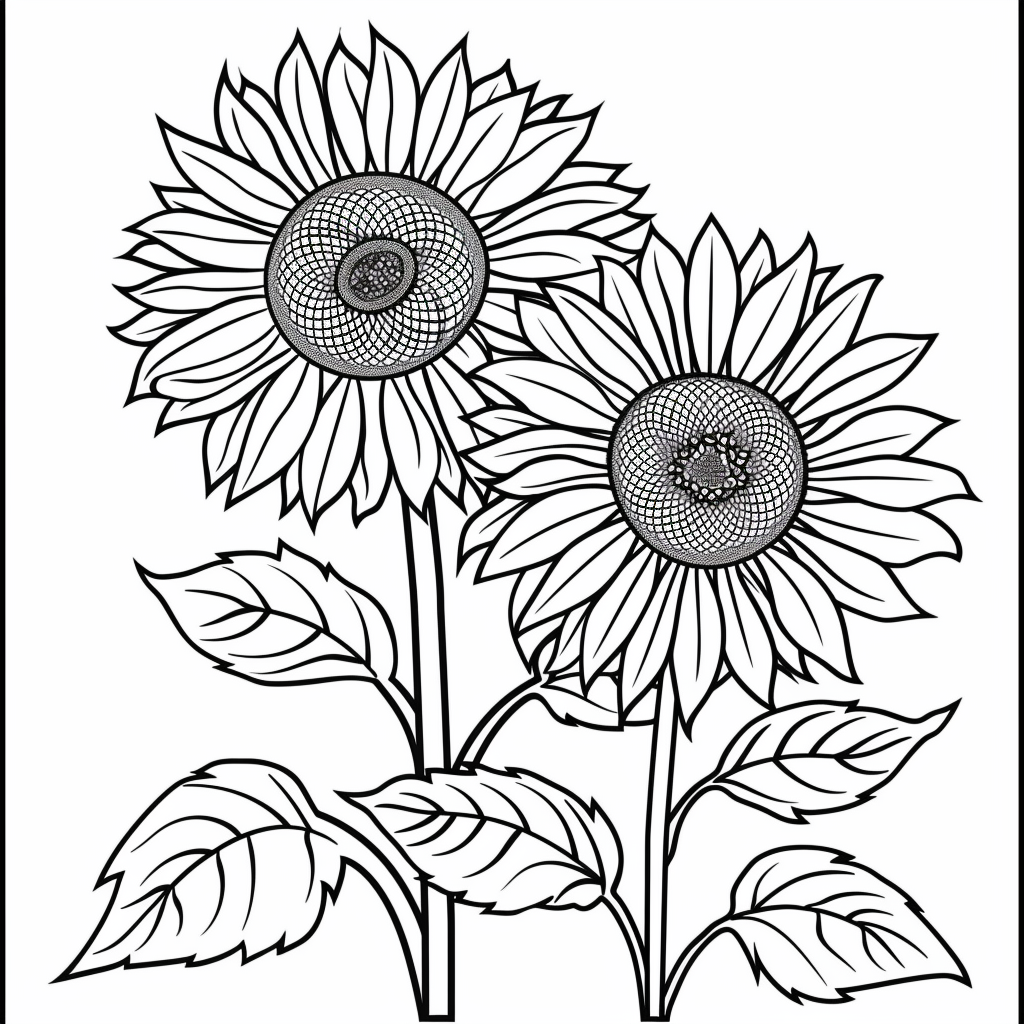 Two Large Sunflowers