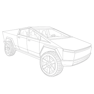 cybertruck coloring page