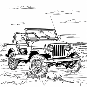 jeep coloring page