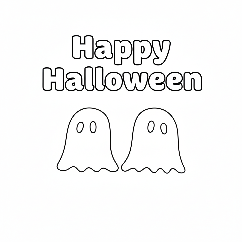ghost coloring page