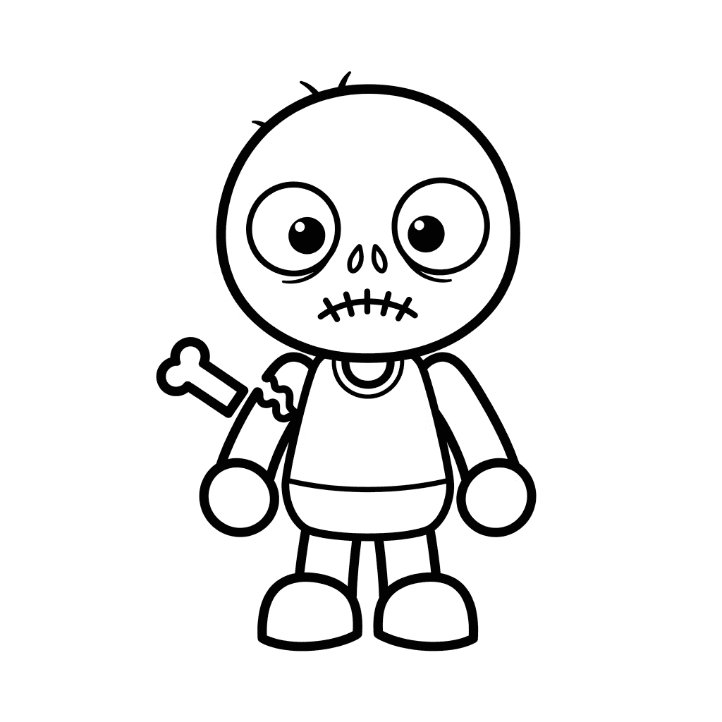 Zombie Coloring Page