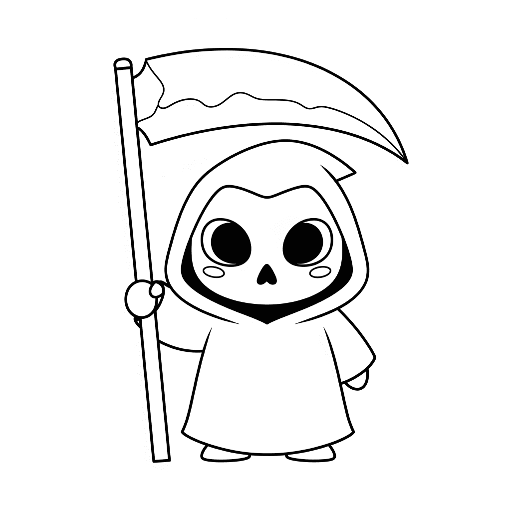 grim reaper coloring page