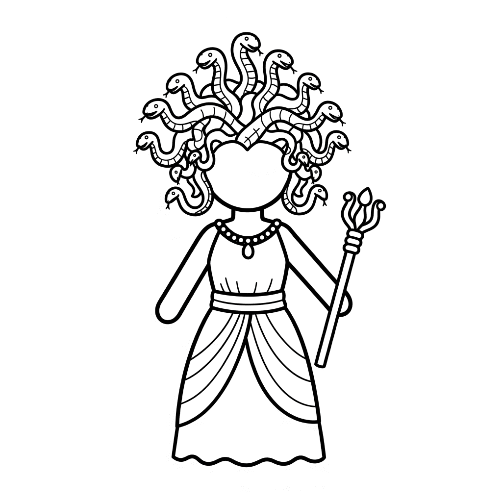 medusa coloring page