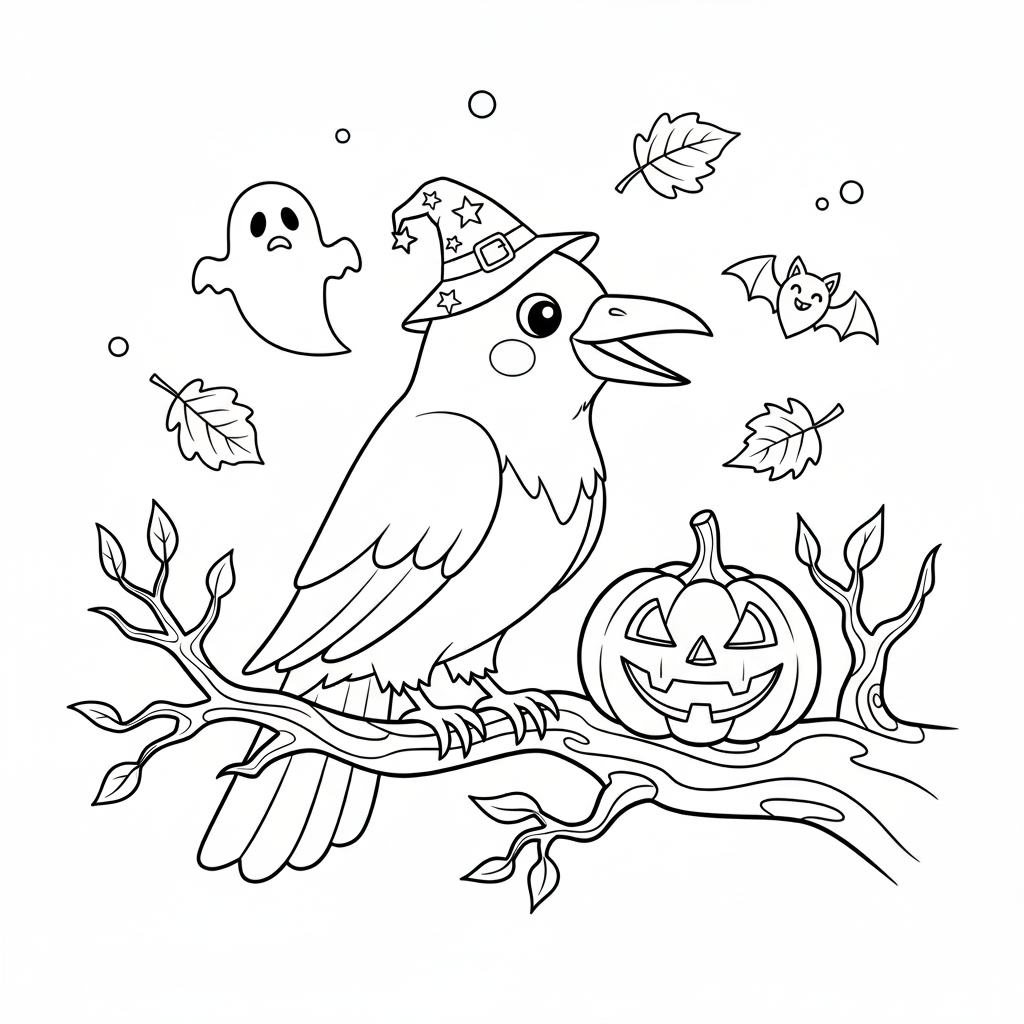 raven coloring page