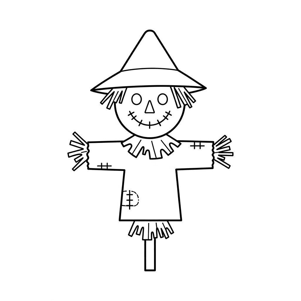 scarecrow coloring page