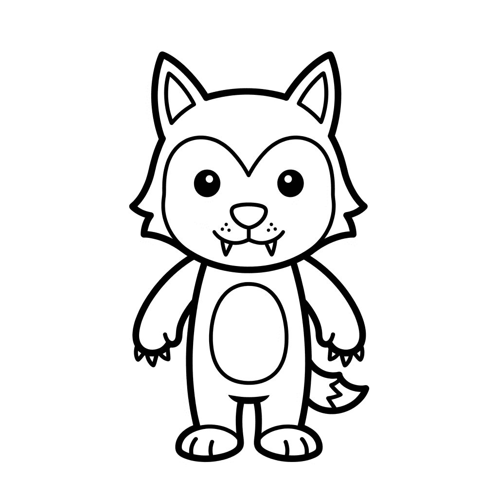 werewolf coloring page